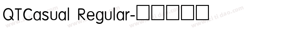 QTCasual Regular字体转换